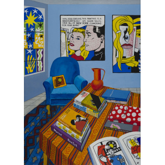 Blue Armchair and Red Jug