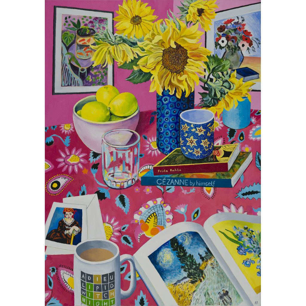 Sunflowers and Books