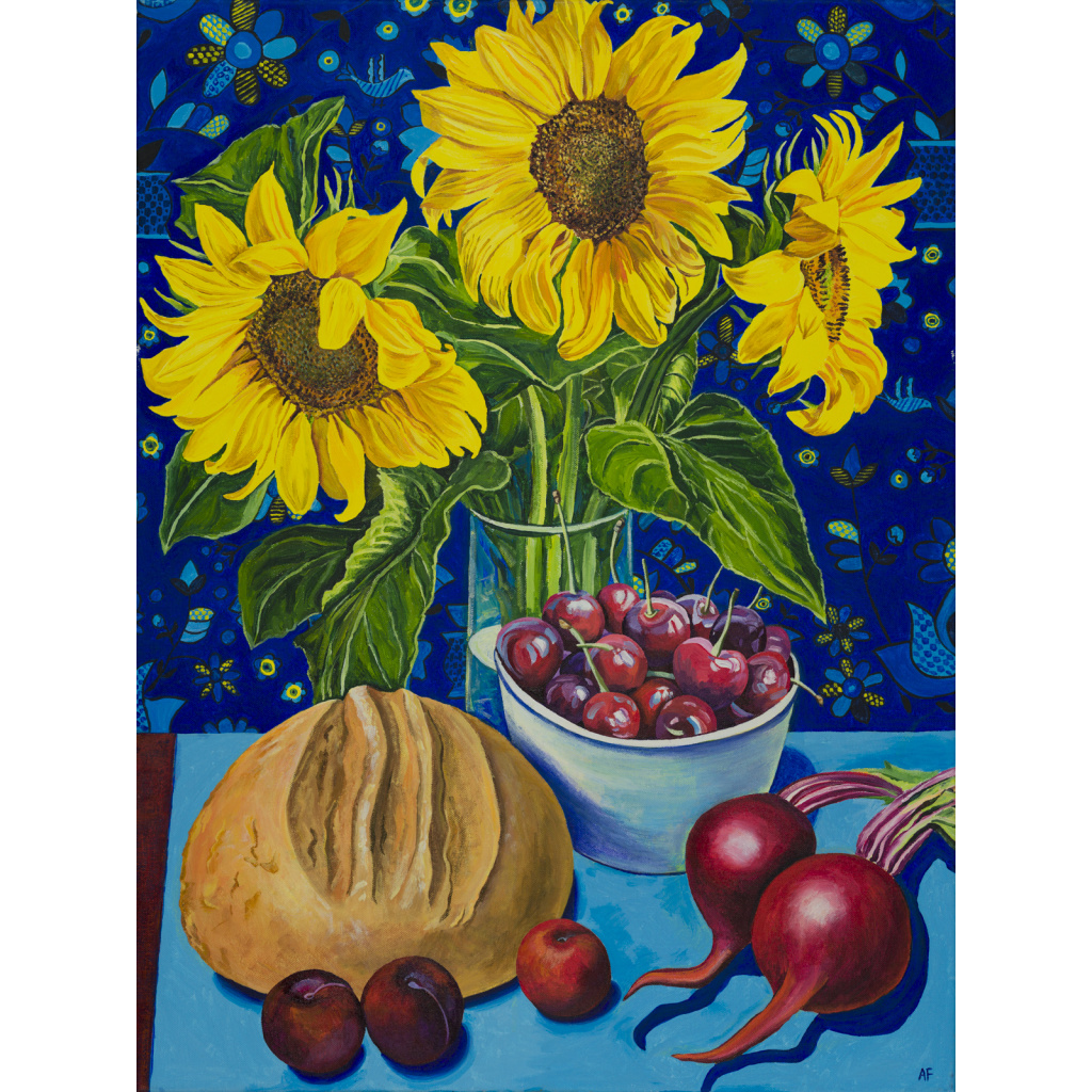 Sunflowers, Cherries and Beets