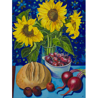 Sunflowers, Cherries and Beets